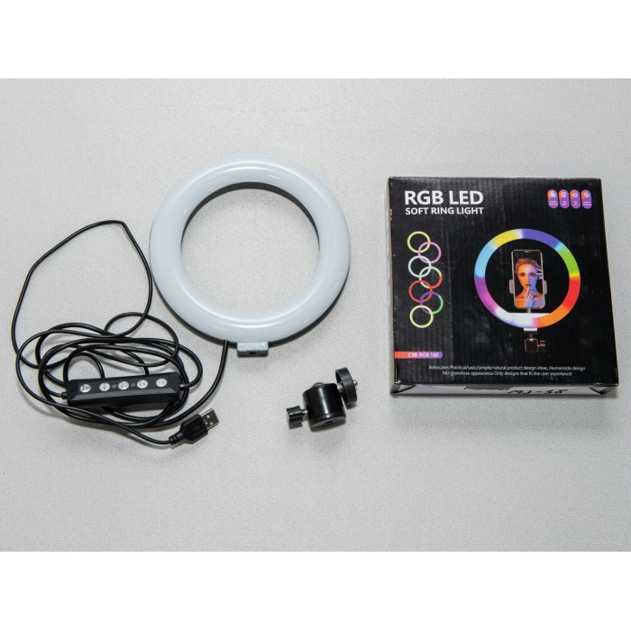 RGB селфі лампа, 26см, без штативу