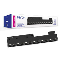 Світлодіодний магнітний трековий світильник Feron MGN300 12Вт 4000K чорний