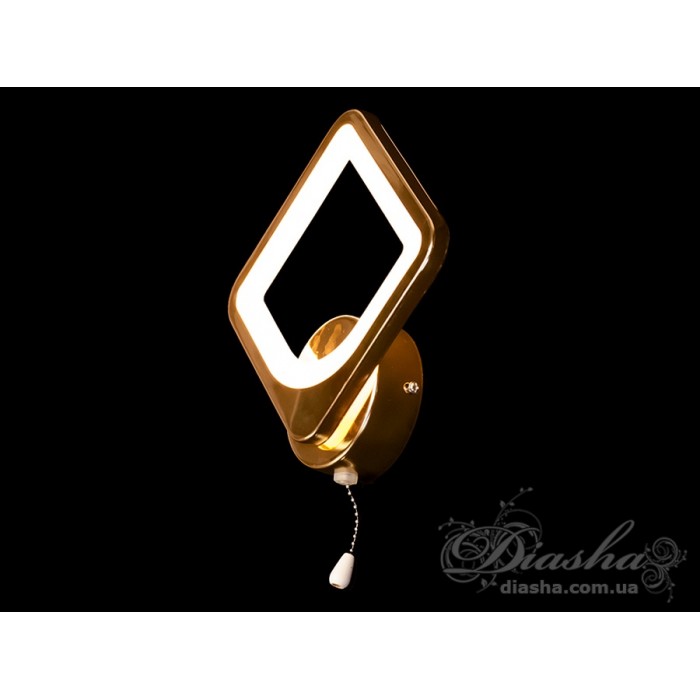 Декоративне світлодіодне бра в спальню, 19Вт, золото