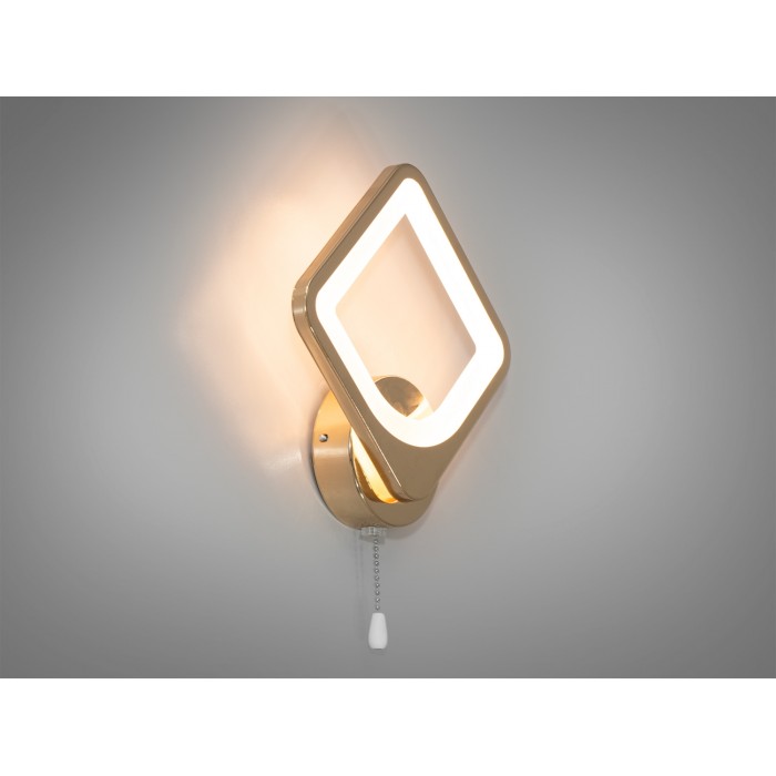 Декоративне світлодіодне бра в спальню, 19Вт, золото