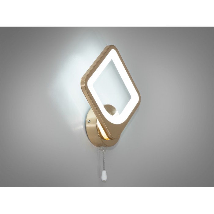 Декоративне світлодіодне бра в спальню, 19Вт, золото