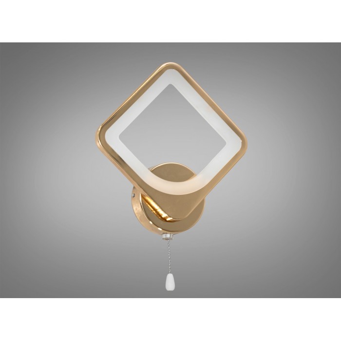 Декоративне світлодіодне бра в спальню, 19Вт, золото