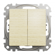 Двокл вимикач Береза Sedna Elements, Береза, Sedna Design & Elements