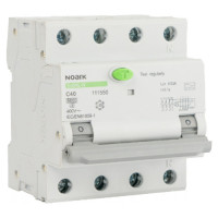 Дифавтомат, Icn=6kA, 3+N поюси, хар-ка B, In=16A, IΔn=30mA, тип AC