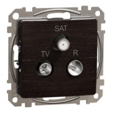 Розетка R/TV/SAT кінцева 4дБ, венге, Венге, TV/SAT/R розетка