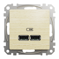 USB роз A+A 2,1A Береза Sedna Elements, Береза, Sedna Design & Elements