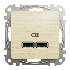 USB роз A+A 2,1A Береза Sedna Elements, Береза, Sedna Design & Elements