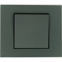 Вимикач 1-клв.Grano Дим, Дим, Механізм розетки з заз. та шторками