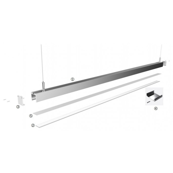 LED-профиль подвесной/накладной LS3535 (2,5 метра)