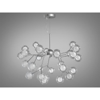 Неймовірно вишукана люстра "Світлячок" , 27 ламп, колір-хром сатин