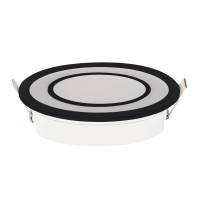 Світлодіодний світильник вбудований LED CARTER-12 12W 4200K чорний, Світильники врізні