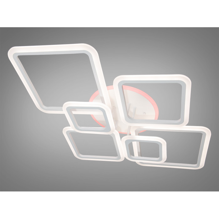 LED люстра смарт світильник з пультом, підсвіткою, 115W, білий