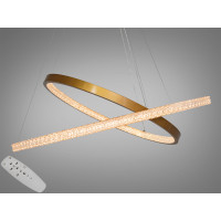 Дизайнерська світлодіодна люстра підвіс, 150 Вт, золото