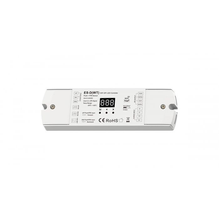 LED-контролер DEYA з датчиком PIR+Dual Push WiFi SPI 5-24VDC (ES-D(WT))