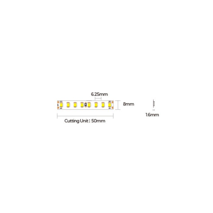 LED стрічка COLORS 160-2835-24V-IP33 13W 1935Lm 3000K 5м (D8160-24V-8mm-WW)