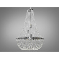 Дизайнерська кришталева люстра на 9 ламп, хром