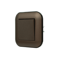 Вимикач 1-клв.Loft мока+чорний/12/120, Мока, Вимикач