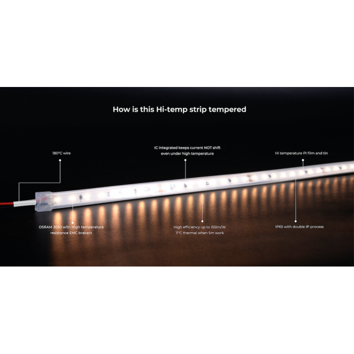 Термостійка стрічка COLORS 80-3030-24V-IP65 4.8W 745Lm 4000K 5м (DS980-24V-10mm-IP65-NW)