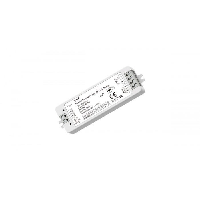 LED-димер DEYA 12-48VDC, 96-384W, 8A*1CH, Push Dim+RF (V1-F)