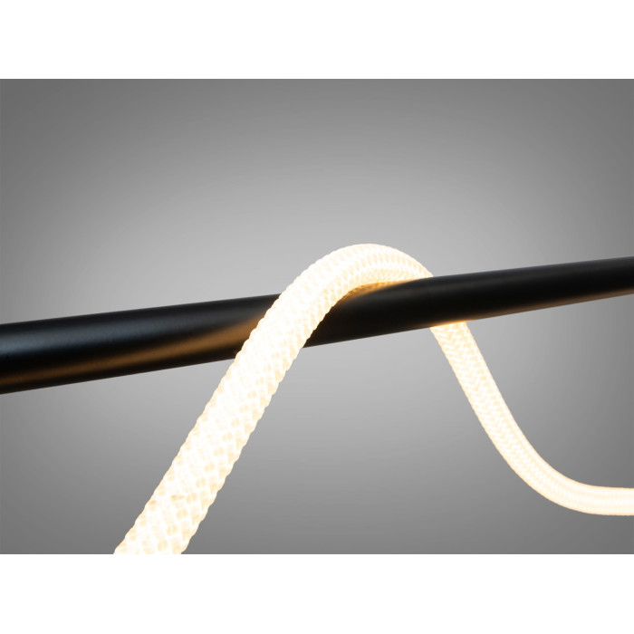 Сучасна світлодіодна люстра шланг, 20W, чорна люстра