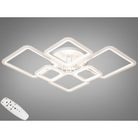 LED люстра смарт світильник з пультом, підсвіткою, 115W, білий