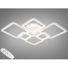LED люстра смарт світильник з пультом, підсвіткою, 115W, білий