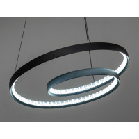 Сучасна світлодіодна чорна люстра підвіс, 72W