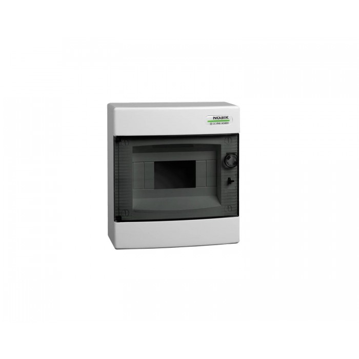 Модульний щиток, прозорі дверцята, настінного монтажу, IP40, 1 ряд, 8 модулі