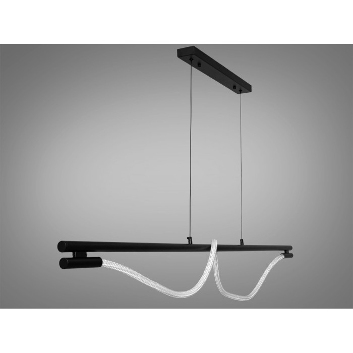 Сучасна світлодіодна люстра шланг, 20W, чорна люстра