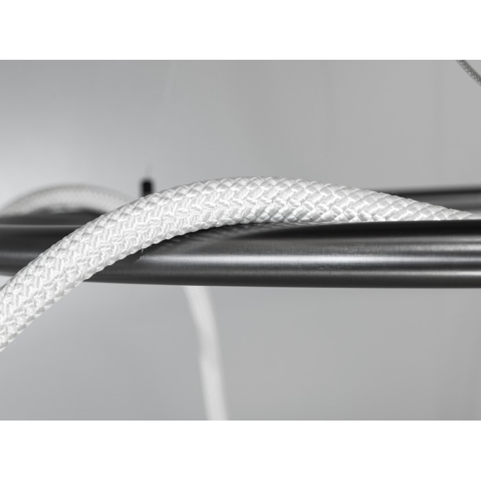 Мінімалістична світлодіодна люстра підвіс шланг, 48W, чорний хром