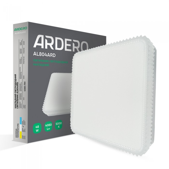 Світлодіодний накладний світильник Ardero AL804ARD 48Вт 5000K білий Світлодіодний накладний світильник Ardero AL804ARD 48Вт 5000K білий