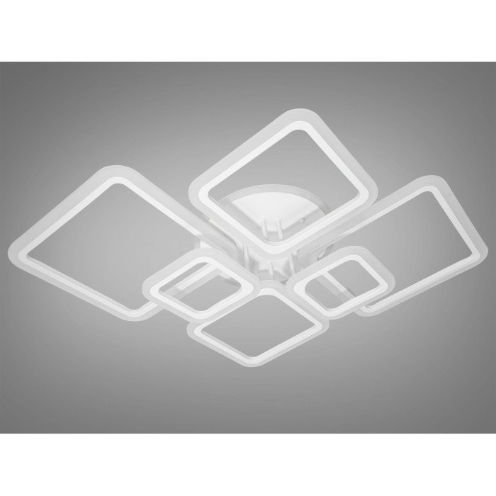 LED люстра смарт світильник з пультом, підсвіткою, 115W, білий