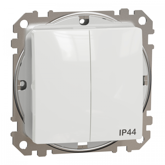 Двокл вим IP44 Білий Sedna Design, Білий, Вимикач