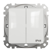Двокл вим IP44 Білий Sedna Design, Білий, Вимикач