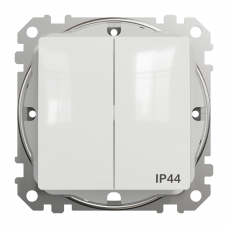 Двокл вим IP44 Білий Sedna Design, Білий, Вимикач
