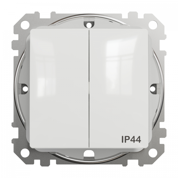 Двокл вим IP44 Білий Sedna Design, Білий, Вимикач
