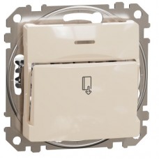 Картковий вимикач 10 А, бежевий, Бежевий, Sedna Design & Elements