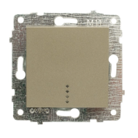 Механізм вимикача 1-клв. з підсвіткою Grano антрацит/12/60