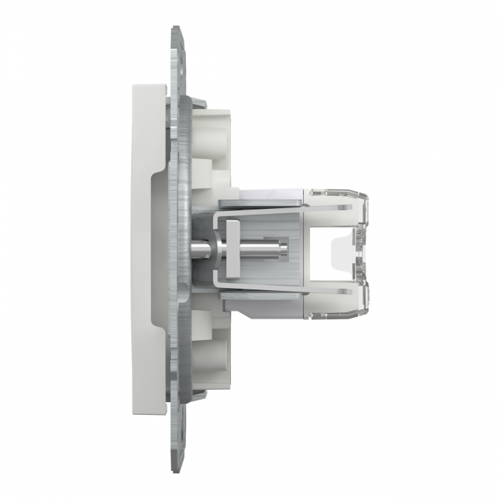 Розетка 2хRJ45 UTP 5E білий Asfora б/р, Asfora