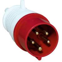 Вилка пряма з заз. 3Р+Е переносна ІР44 16A 380V/1/10/100