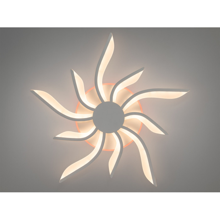 Оригінальна світлодіодна люстра з пультом, підсвіткою, 82W, біла