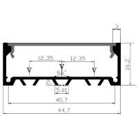 LED-профіль накладний LS4516 (2 метра)