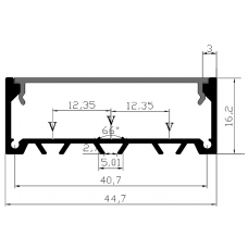 LED-профіль накладний LS4516 (2 метра)