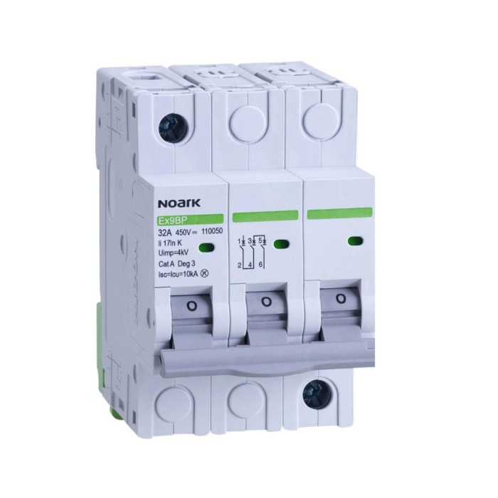 DC Автоматичний вимикач 10 kA, хар-ка K, 25 A, 450 V DC, 3 полюси