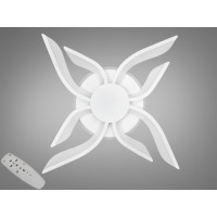 Оригінальна led люстра з пультом, диммером, підсвіткою, 67W, біла