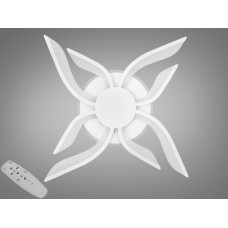 Оригінальна led люстра з пультом, диммером, підсвіткою, 67W, біла