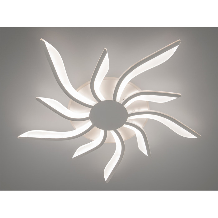 Оригінальна світлодіодна люстра з пультом, підсвіткою, 82W, біла