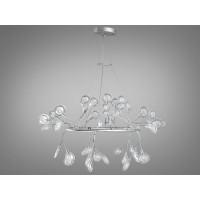 Стильна новинка, люстра "Світлячок" в стилі лофт, 45 ламп, хром сатин