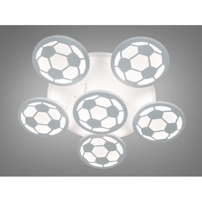 Сучасна LED люстра футбольний м`яч, 105W, біла