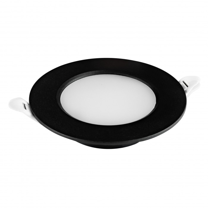 Світлодіодний світильник вбудований LED AURA-5 5W 4200K чорний, Світильники вбудовані